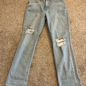 Madewell Women's Light Blue Distressed Jeans